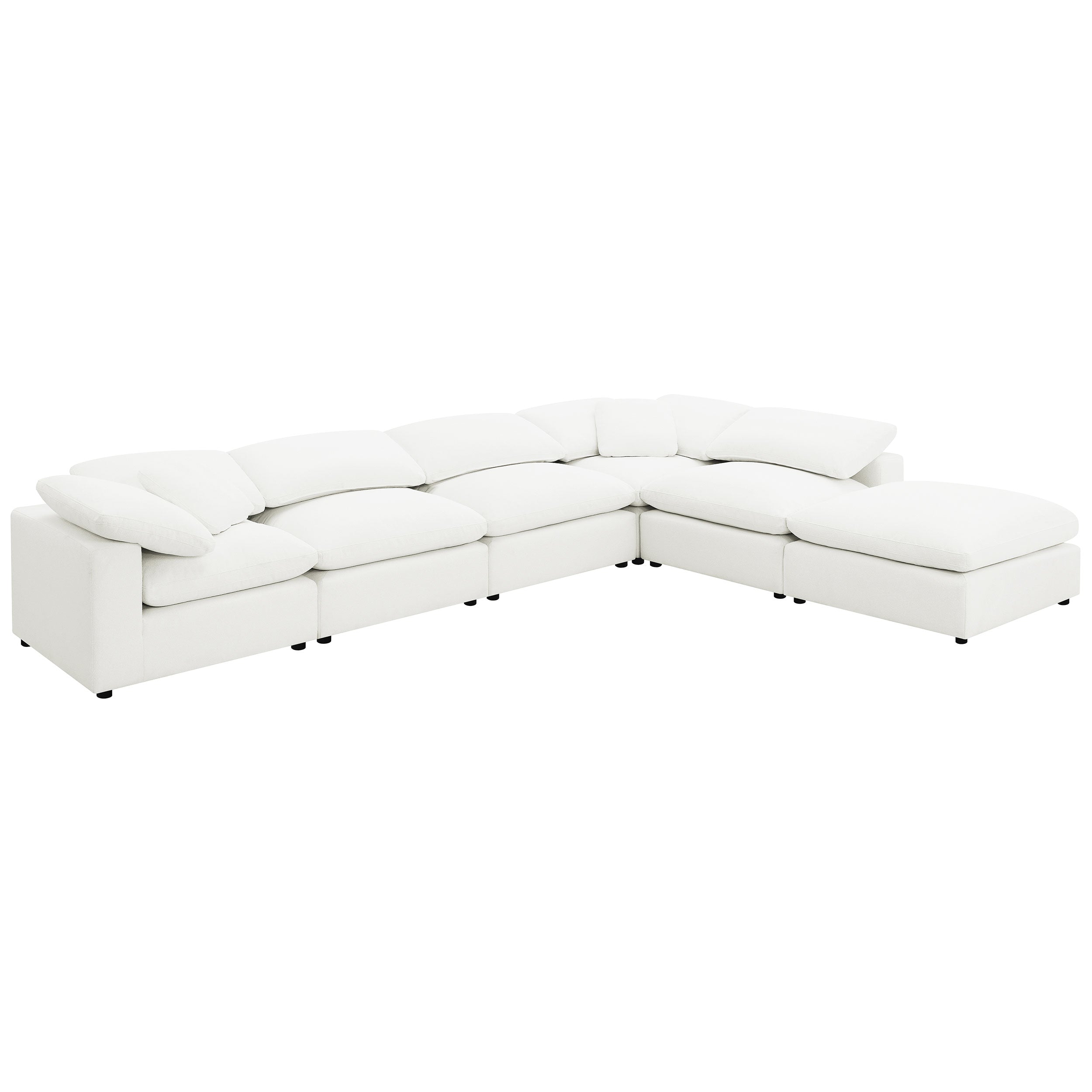 Raleigh Boucle Upholstered Modular Sectional Grey