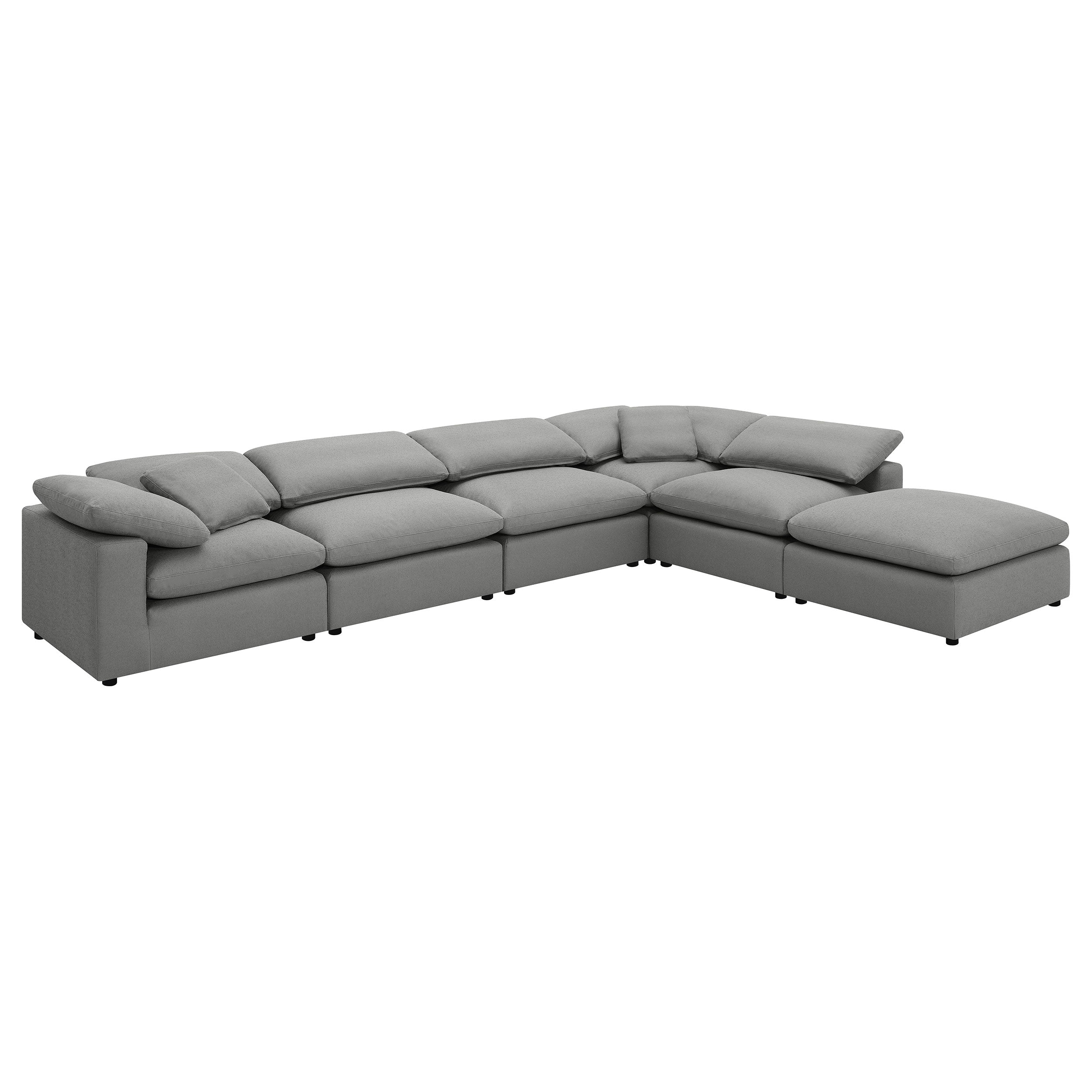 Raleigh Boucle Upholstered Modular Sectional Grey