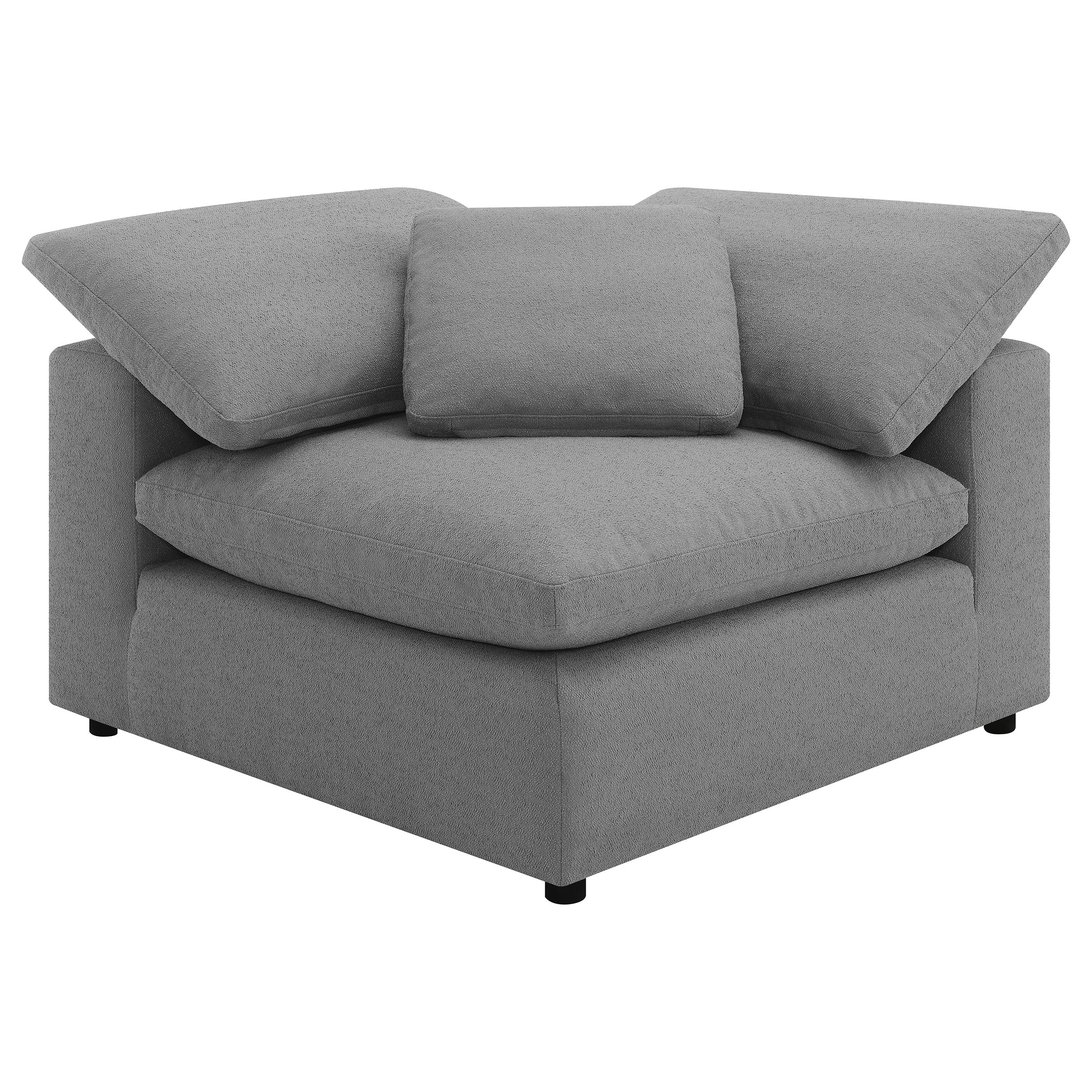 Raleigh Boucle Upholstered Modular Sectional Grey