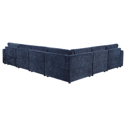Atlantic 6-piece Upholstered Modular Sectional Sofa Blue