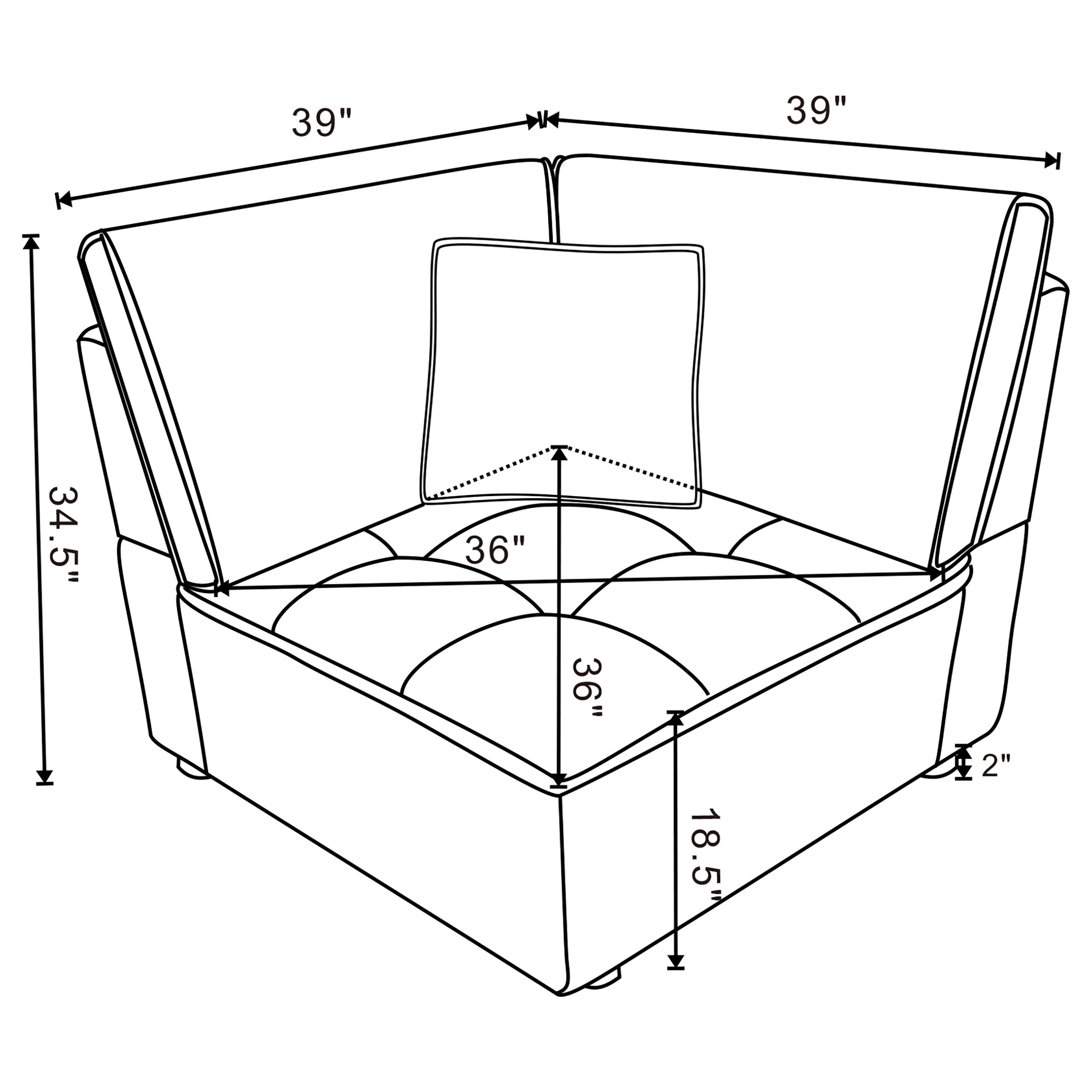 Atlantic 6-piece Upholstered Modular Sectional Sofa Blue