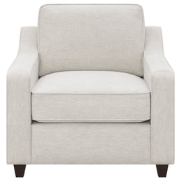 Christine Upholstered Sloped Arm Accent Chair Beige