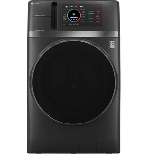 GE Profile - UltraFast 4.8 Cu. Ft. High-Efficiency Smart Front Load Washer and Electric Dryer Combo with Ventless Heat Pump - Carbon Graphite