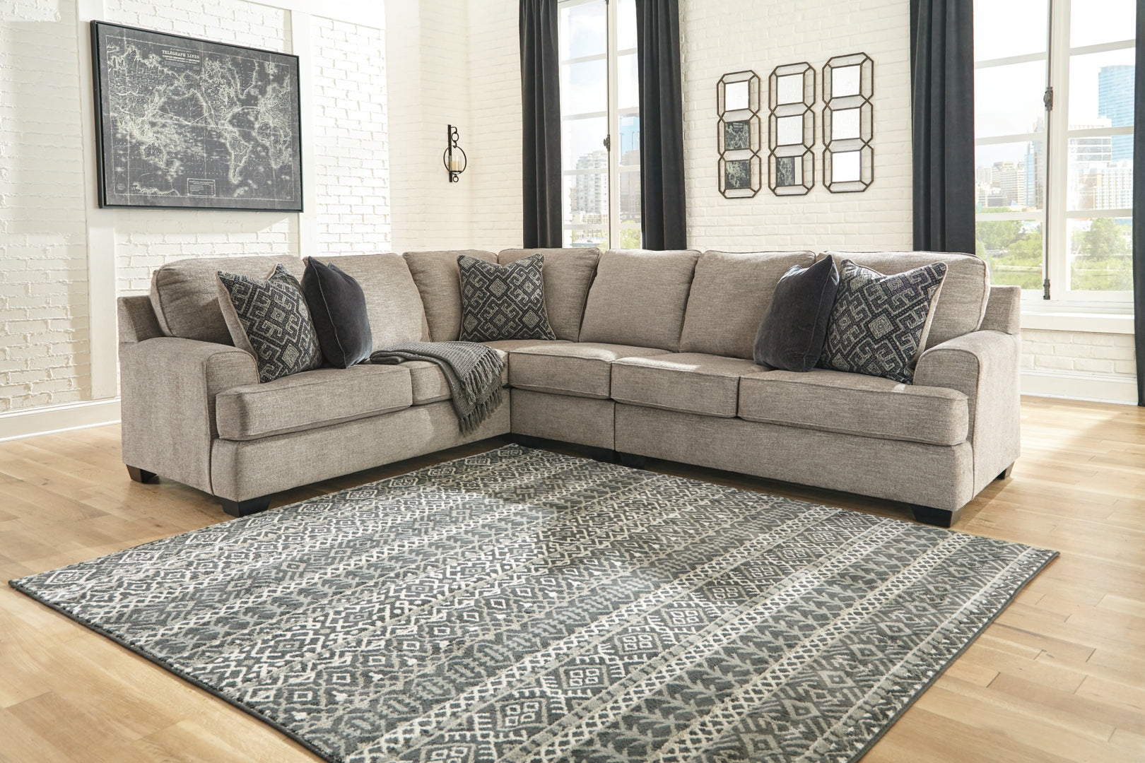 Bovarian Sectional with Ottoman