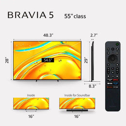 Sony - 55" Class BRAVIA 5 Mini LED 4K UHD Smart Google TV (2025)