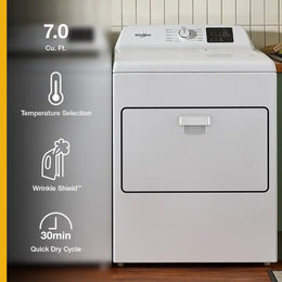 Package - Whirlpool - 4.2-4.3 Cu. Ft. High-Efficiency Top Load Washer with 2-in-1 Removable Agitator and 7.0 Cu. Ft. Gas Dryer with Adaptive Dry - Vented Matching - White
