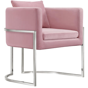 Meridian Pippa Pink Velvet Accent Chair