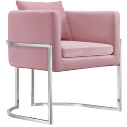 Meridian Pippa Pink Velvet Accent Chair