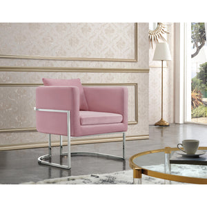 Meridian Pippa Pink Velvet Accent Chair