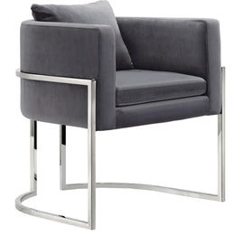 Meridian Pippa Grey Velvet Accent Chair