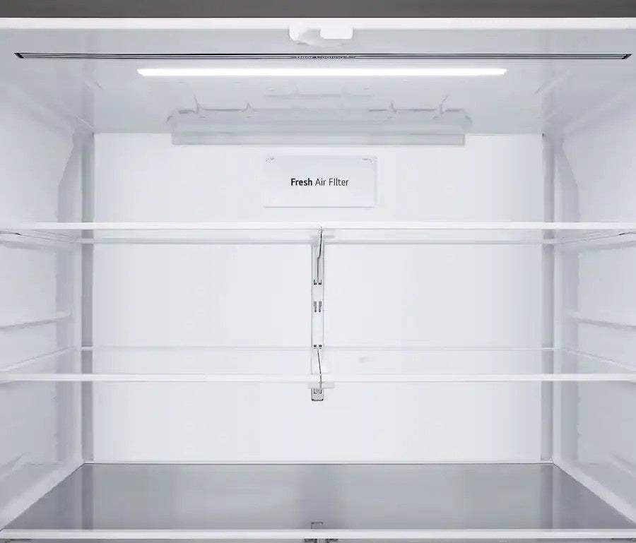 LG - 36-in Wide Standard-Depth MAX 28.6 Cu. Ft. 4-Door French Door Refrigerator Smart Refrigerator with Full Convert Drawer - PrintProof Stainless Steel Look