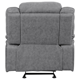 Higgins Upholstered Glider Recliner Chair Grey