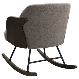 Paige Boucle Upholstered Mid Back Rocking Chair Beige
