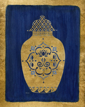 Sapphire And Gold Urn I By Tava Studios Giclee Canvas