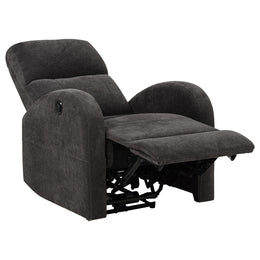 Grant Fabric Upholstered Power Recliner Chair Charcoal Grey