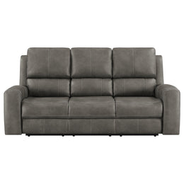 Brickston Triple Power Reclining Sofa Charcoal