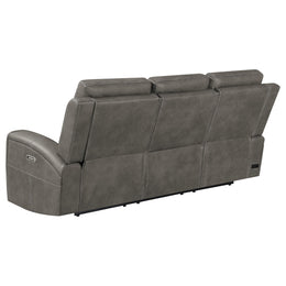 Brickston Triple Power Reclining Sofa Charcoal