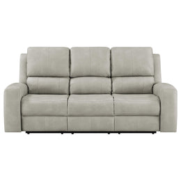 Brickston Triple Power Reclining Sofa Grey