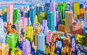 Colorful City Giclee Canvas