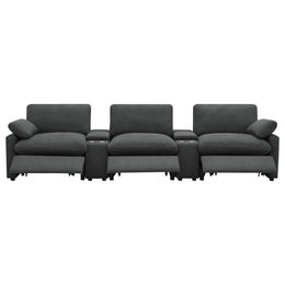 Collins Power Reclining Home Theater Seating Dark Grey