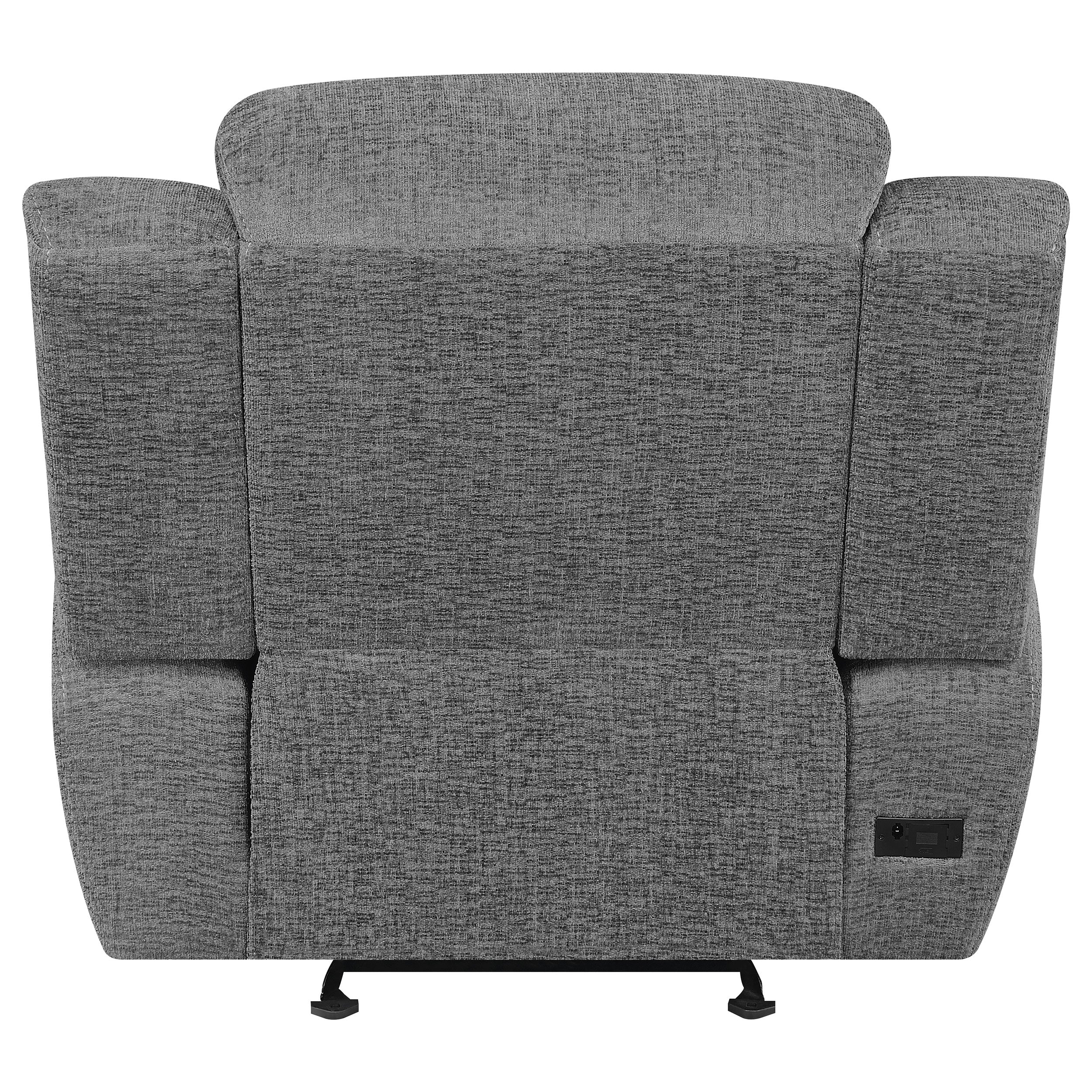Bahrain Upholstered Glider Recliner Charcoal