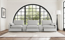 Collins Power Reclining Home Theater Seating Dark Grey