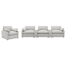 Collins Power Reclining Home Theater Seating Dark Grey