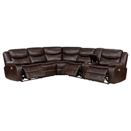 Sycamore Upholstered Power Reclining Sectional Sofa Grey