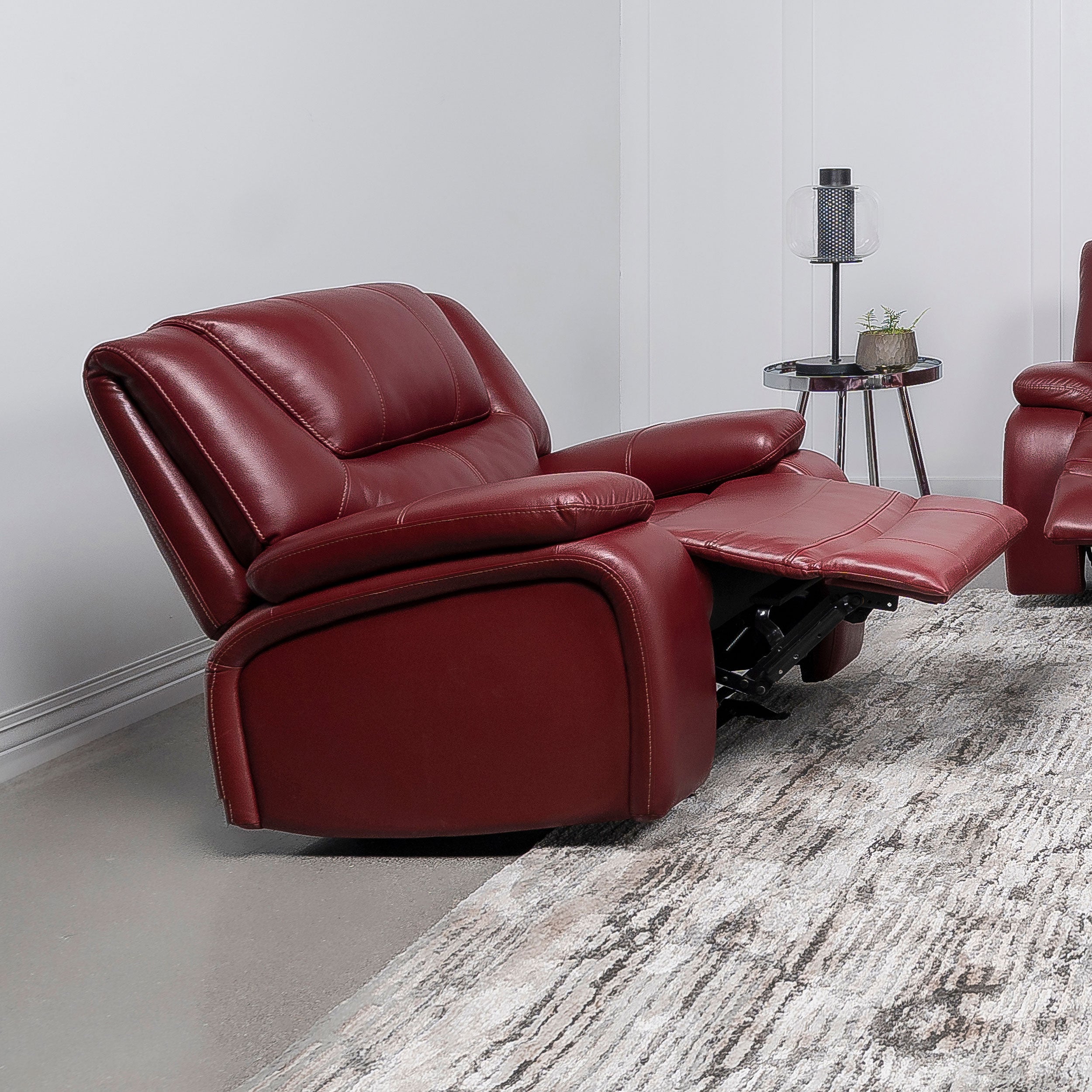 Camila Upholstered Glider Recliner Chair Black