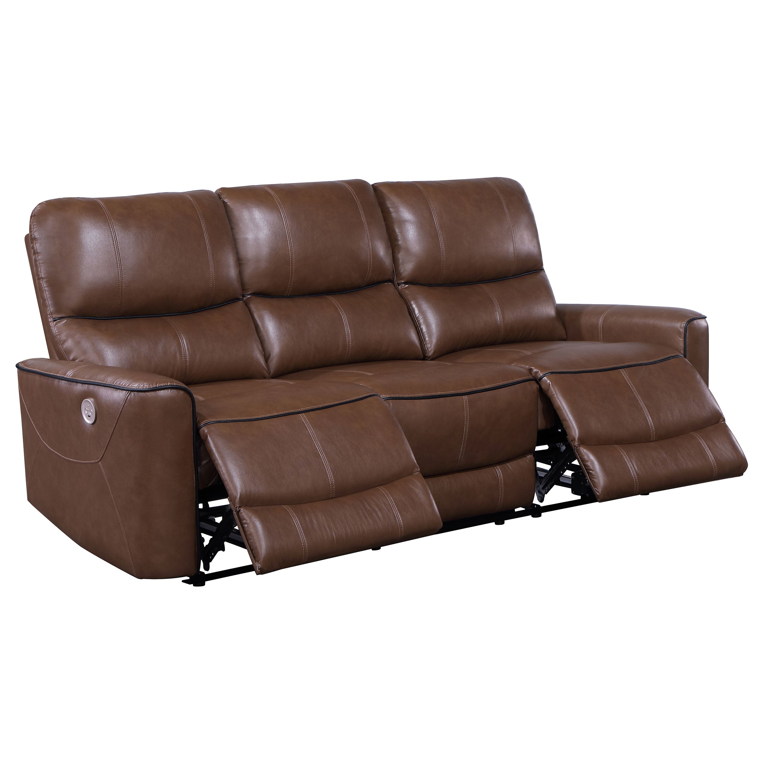 Greenfield Upholstered Power Reclining Sofa Dove Grey