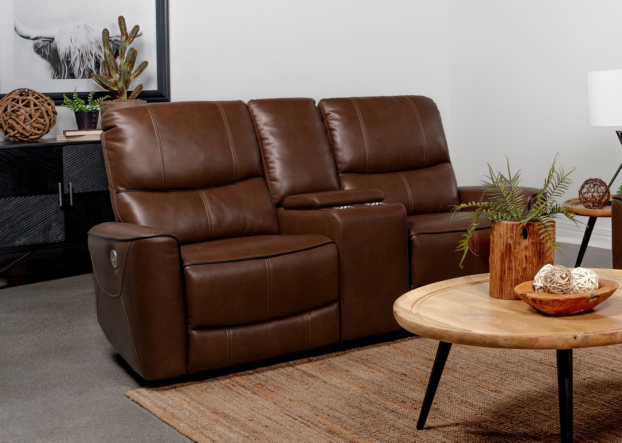 Greenfield Upholstered Power Reclining Loveseat Dove Grey