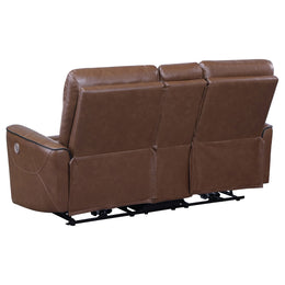 Greenfield Upholstered Power Reclining Loveseat Dove Grey