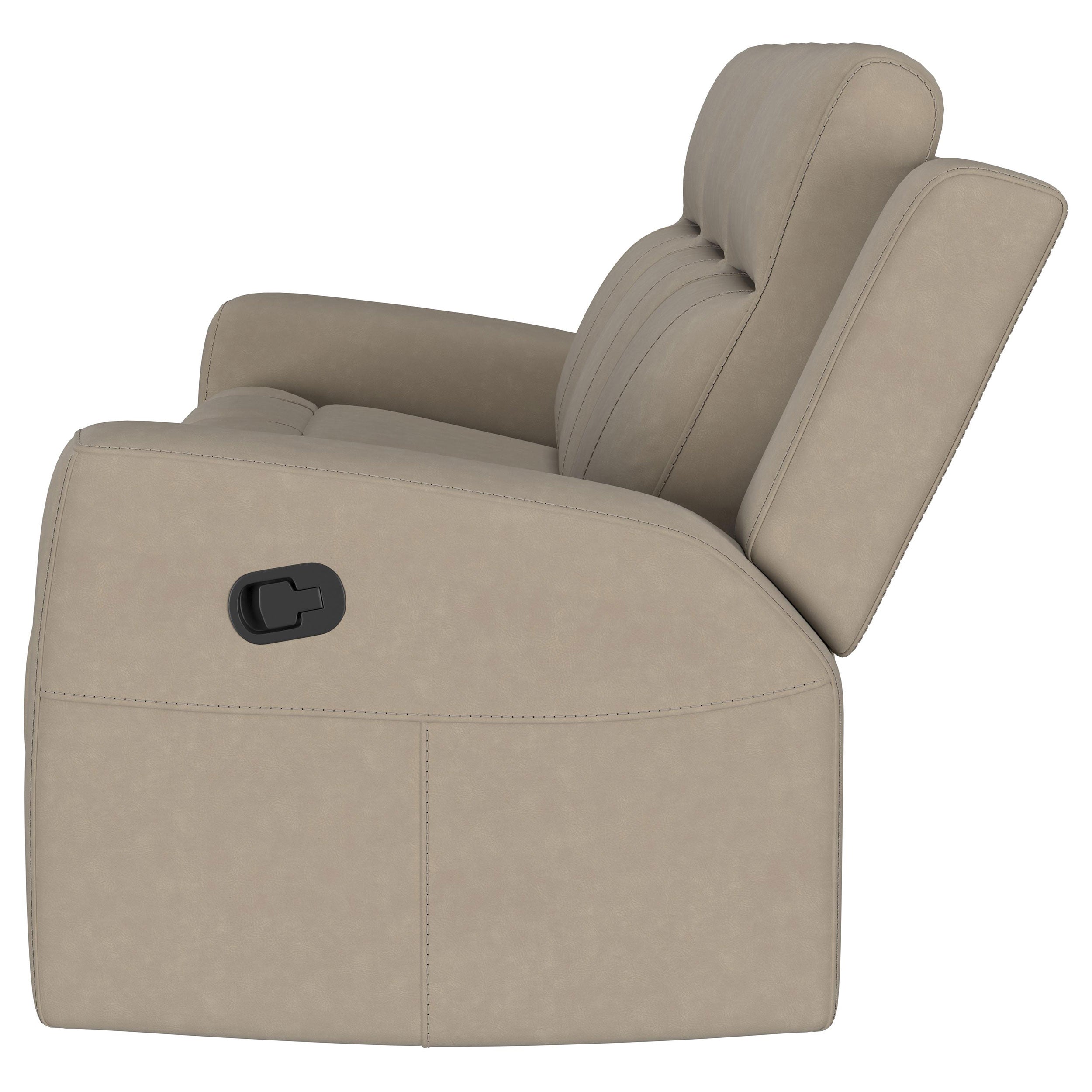 Brentwood Upholstered Motion Reclining Sofa Dark Charcoal