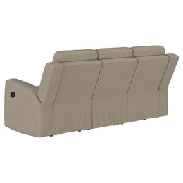 Brentwood Upholstered Motion Reclining Sofa Dark Charcoal