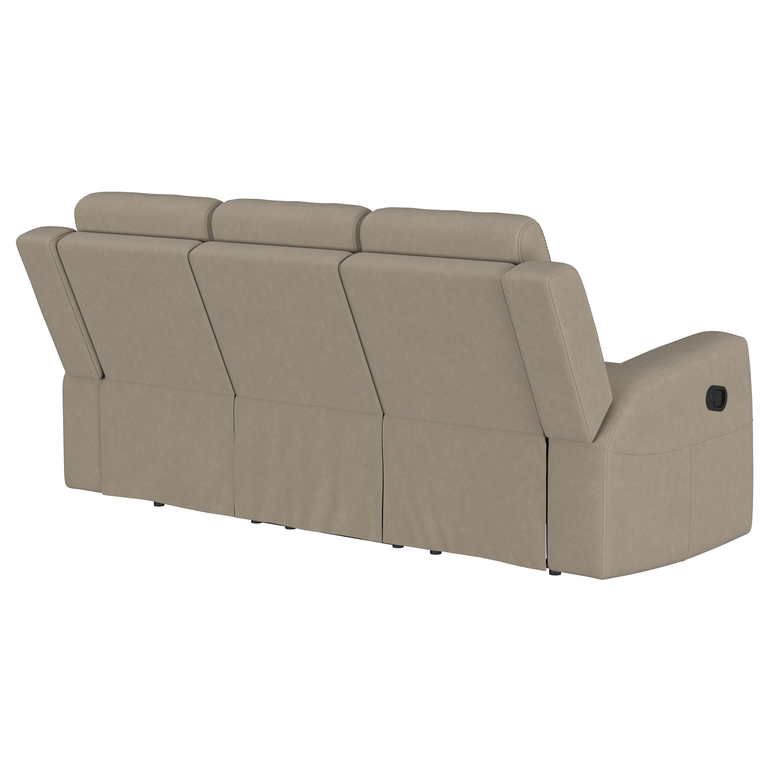 Brentwood Upholstered Motion Reclining Sofa Dark Charcoal