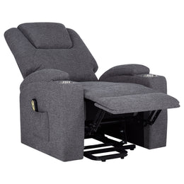 Louie Chenille Upholstered Power Lift Massage Chair