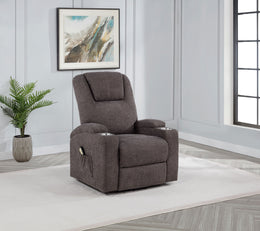 Louie Chenille Upholstered Power Lift Massage Chair