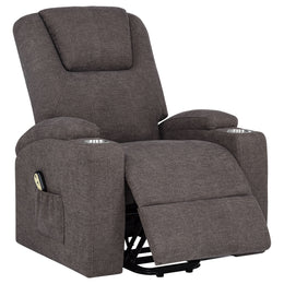 Louie Chenille Upholstered Power Lift Massage Chair