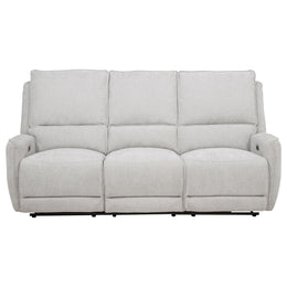 Sylmar Chenille Upholstered Power Reclining Sofa Dove Grey
