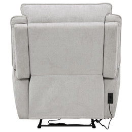 Sylmar Chenille Upholstered Power Recliner Dove Grey