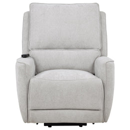 Sylmar Chenille Upholstered Dual Power Lift Recliner Grey
