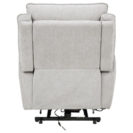 Sylmar Chenille Upholstered Dual Power Lift Recliner Grey