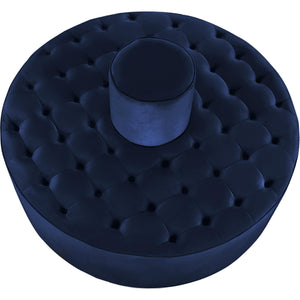 Meridian Banquet Navy Velvet Bench