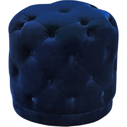 Meridian Harper Navy Velvet Ottoman/Stool
