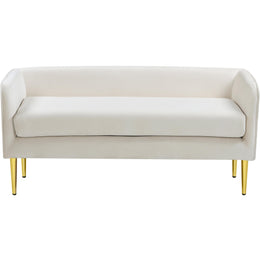 Meridian Audrey Cream Velvet Bench