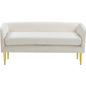 Meridian Audrey Cream Velvet Bench