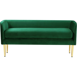 Meridian Audrey Green Velvet Bench