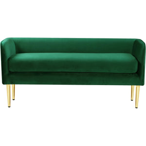 Meridian Audrey Green Velvet Bench