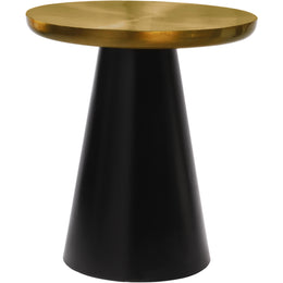 Meridian Martini Brushed Gold/Matte Black End Table