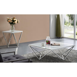 Meridian Skyler Chrome End Table